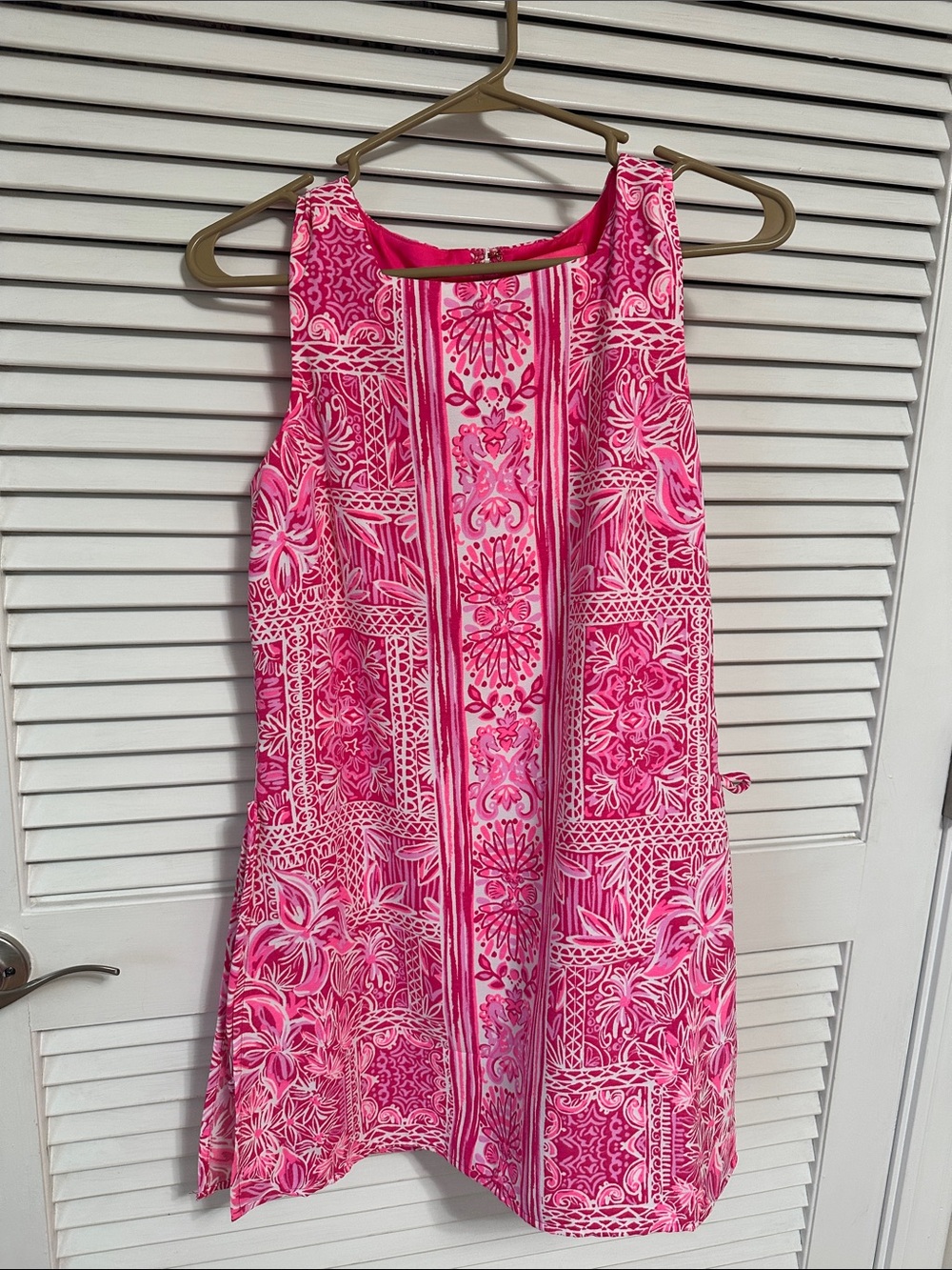 Lilly Pulitzer Hot Pink & White Printed Sleeveless Shift Romper